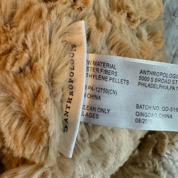 Anthropologie Brown and Cream Plush Lion - Picture 4 of 5